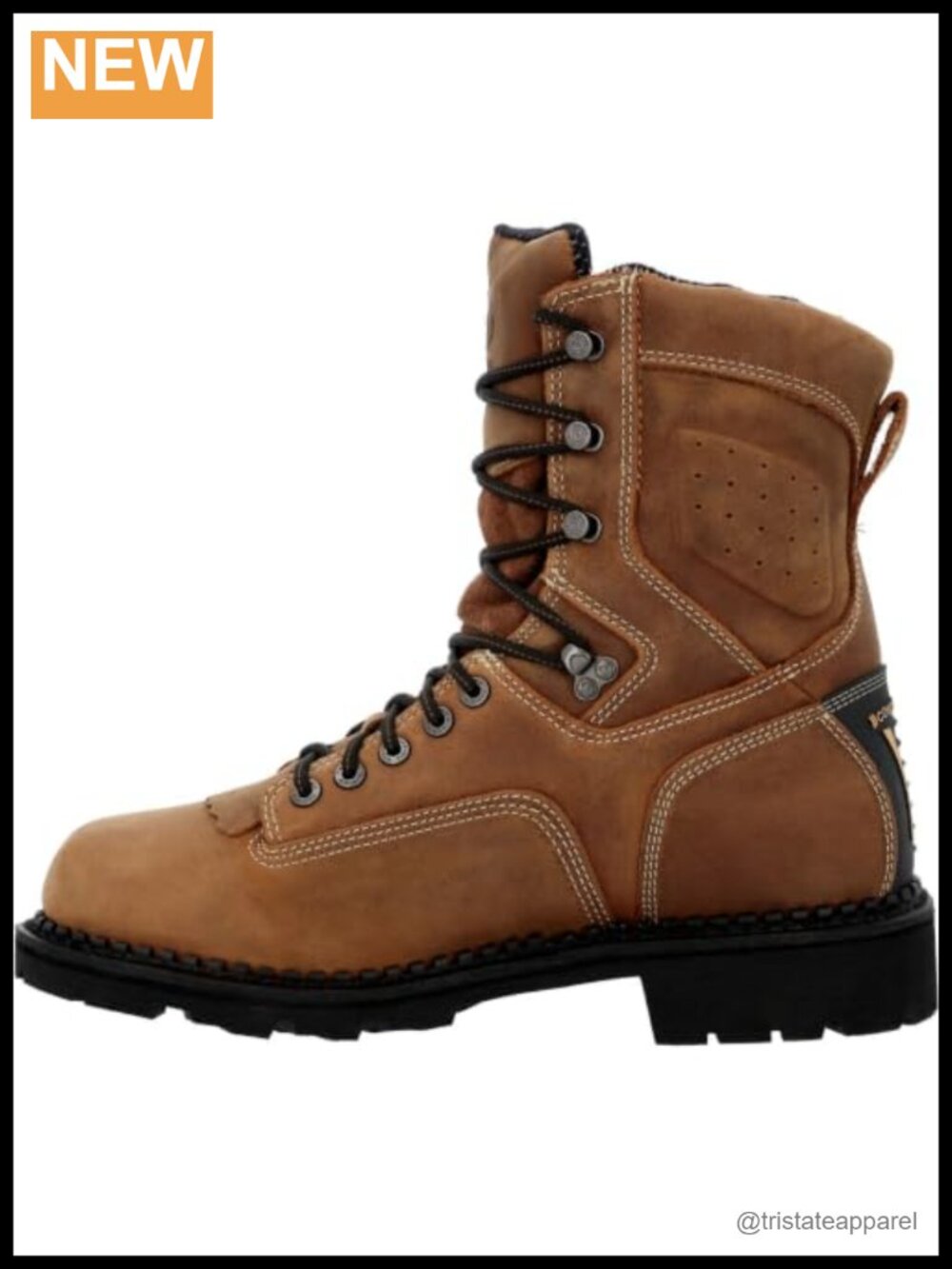 Composite Toe Waterproof Leather Work Boot Roper Heel